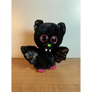 TY TYSilk Black Bat Beanie Boos Halloween DART, 2017, 6”